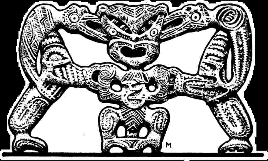 Maori Polynesian Tawhirimatea Warrior Tattoo Stencil Template